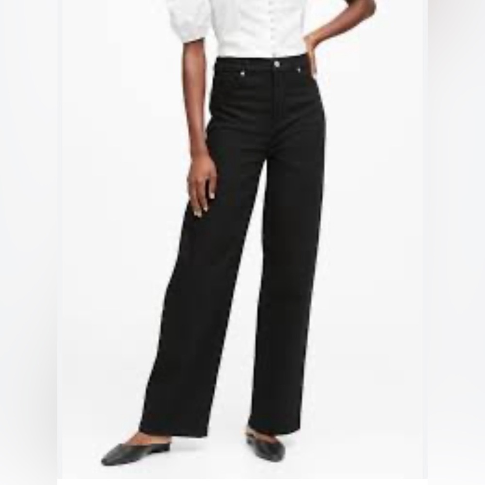 Banana republic wide leg high rise jeans